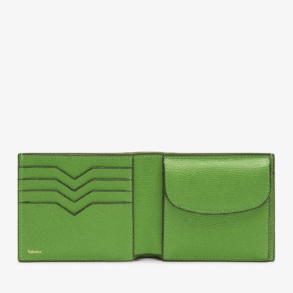 Valextra Portafoglio portamonete da Uomo in Pelle Verde | Valextra Shopping Online