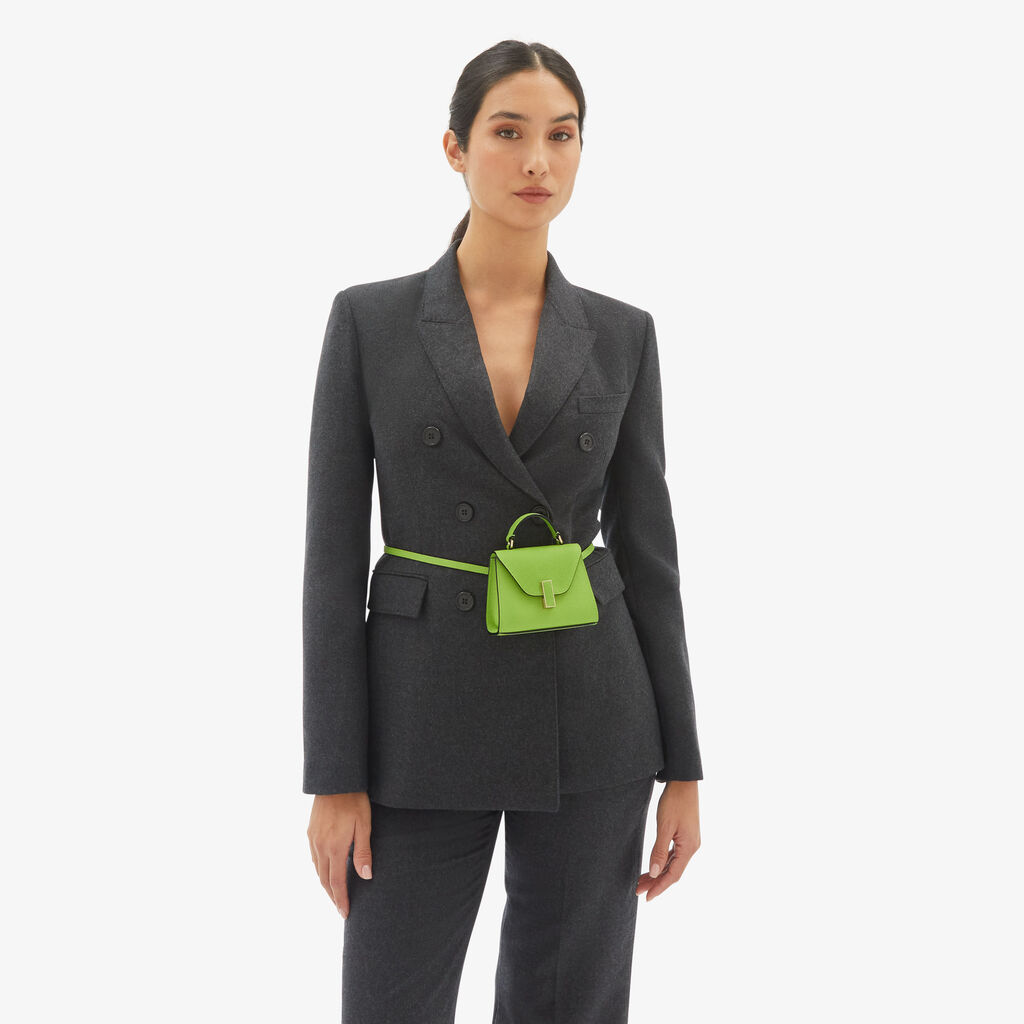 Valextra Borsa Cintura da Donna in Pelle Verde | Valextra Iside Prezzo Ridotto
