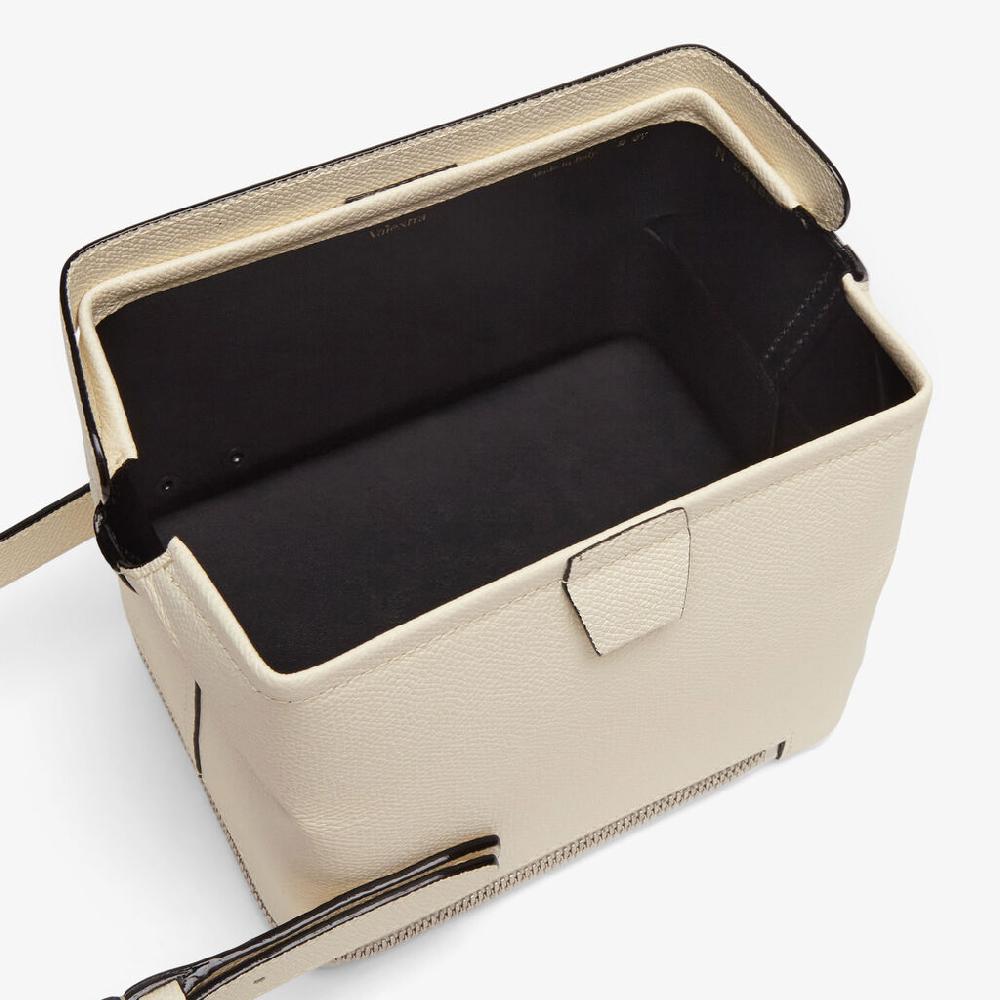 Valextra Borsa a mano Mini in Pelle Bianca | Valextra Tric Trac Sottocosto