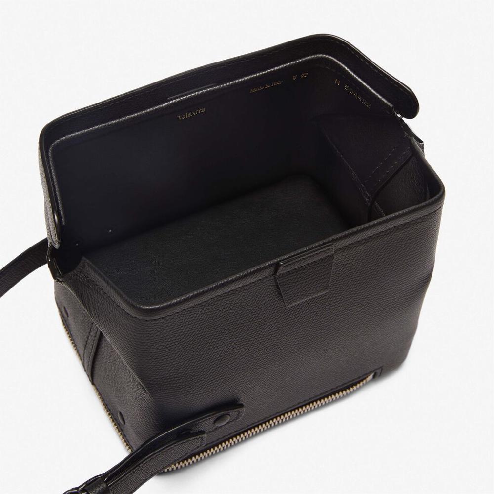 Valextra Borsa a tracolla Mini in Pelle Nera | Valextra Tric Trac Convenienza