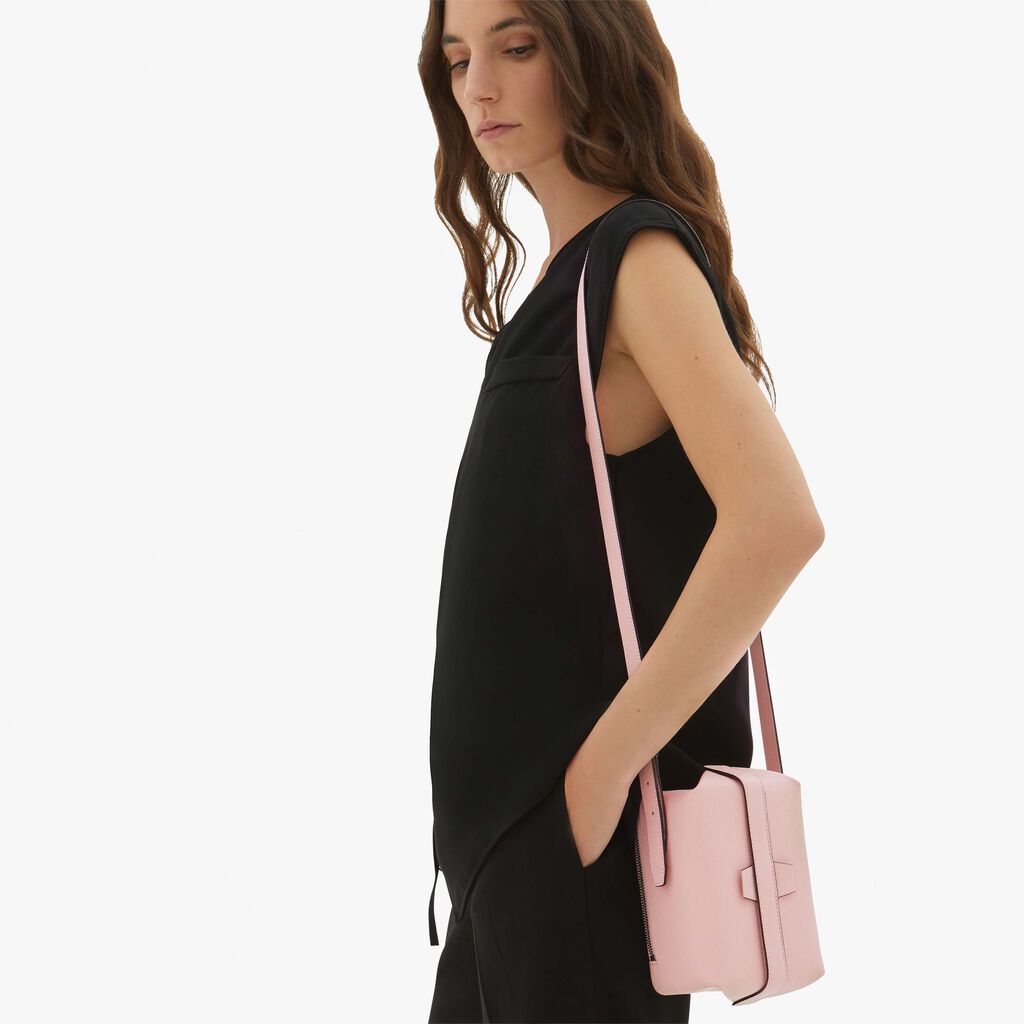Valextra Borsa a tracolla Mini in Pelle Rosa | Valextra Tric Trac Novità