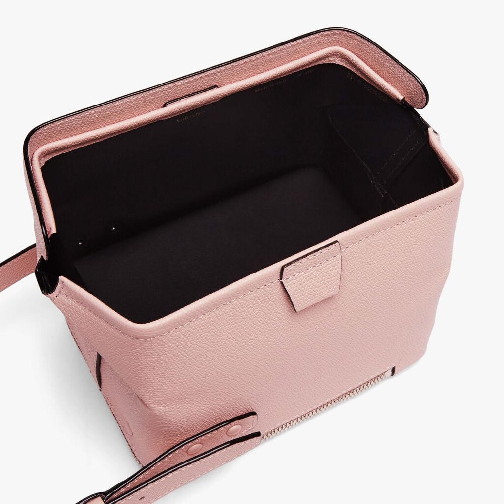 Valextra Borsa a tracolla Mini in Pelle Rosa | Valextra Tric Trac Novità