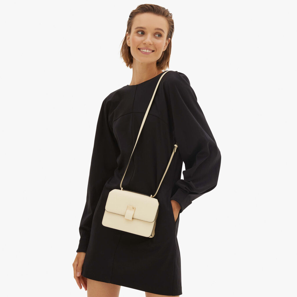 Valextra Borsetta a spalla Mini in Pelle Bianca | Valextra NoLo Sconto
