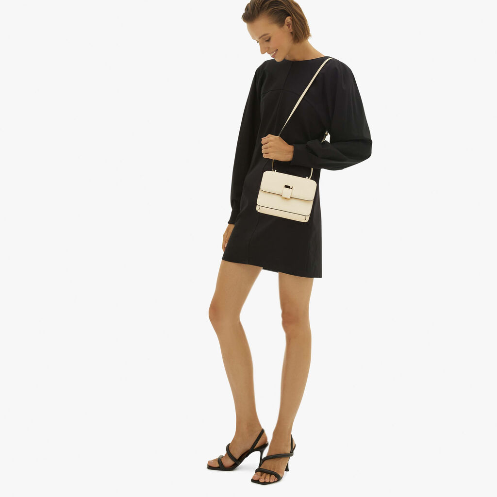Valextra Borsetta a spalla Mini in Pelle Bianca | Valextra NoLo Sconto