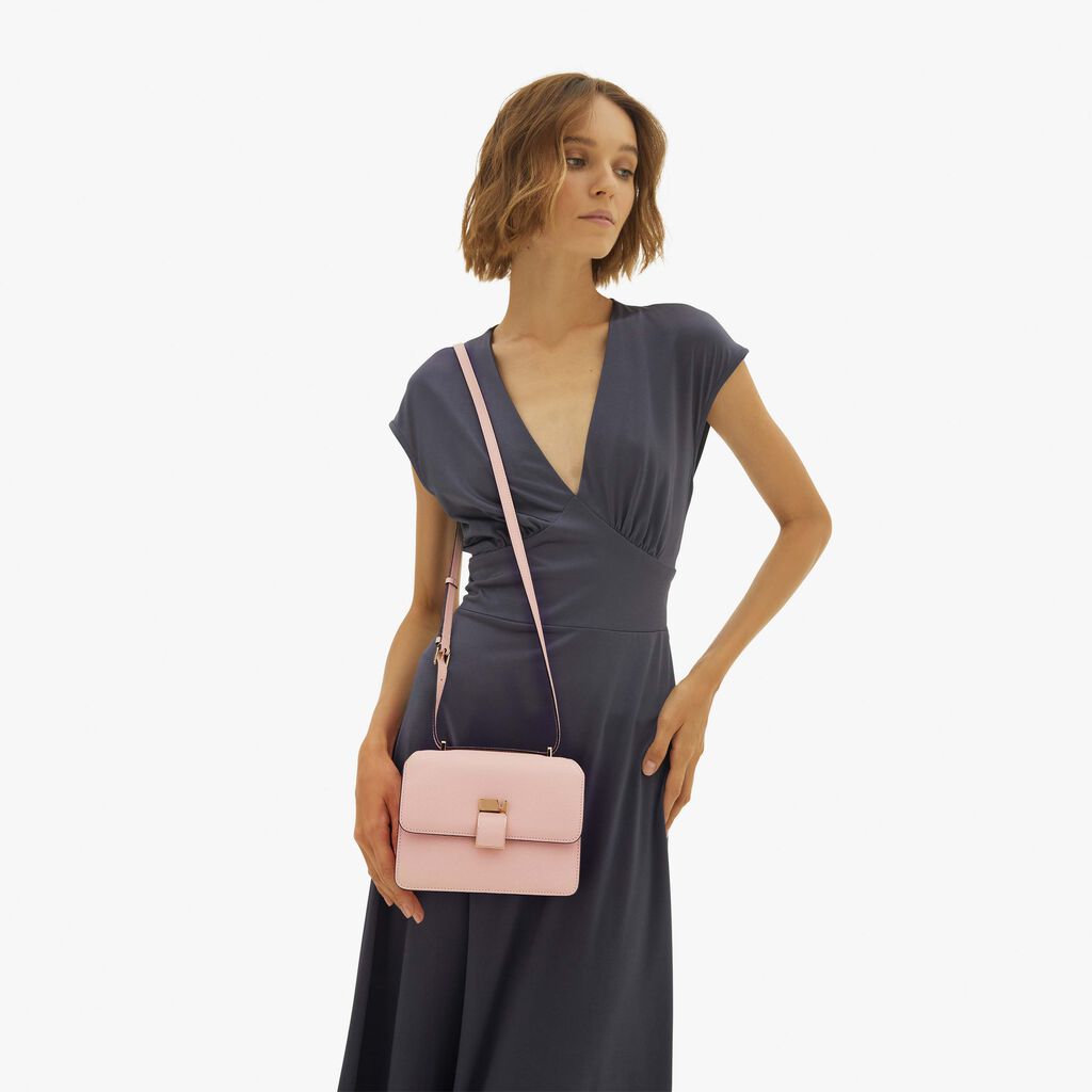 Valextra Borsetta a tracolla elegante NoLo in Pelle Rosa | Valextra Economico