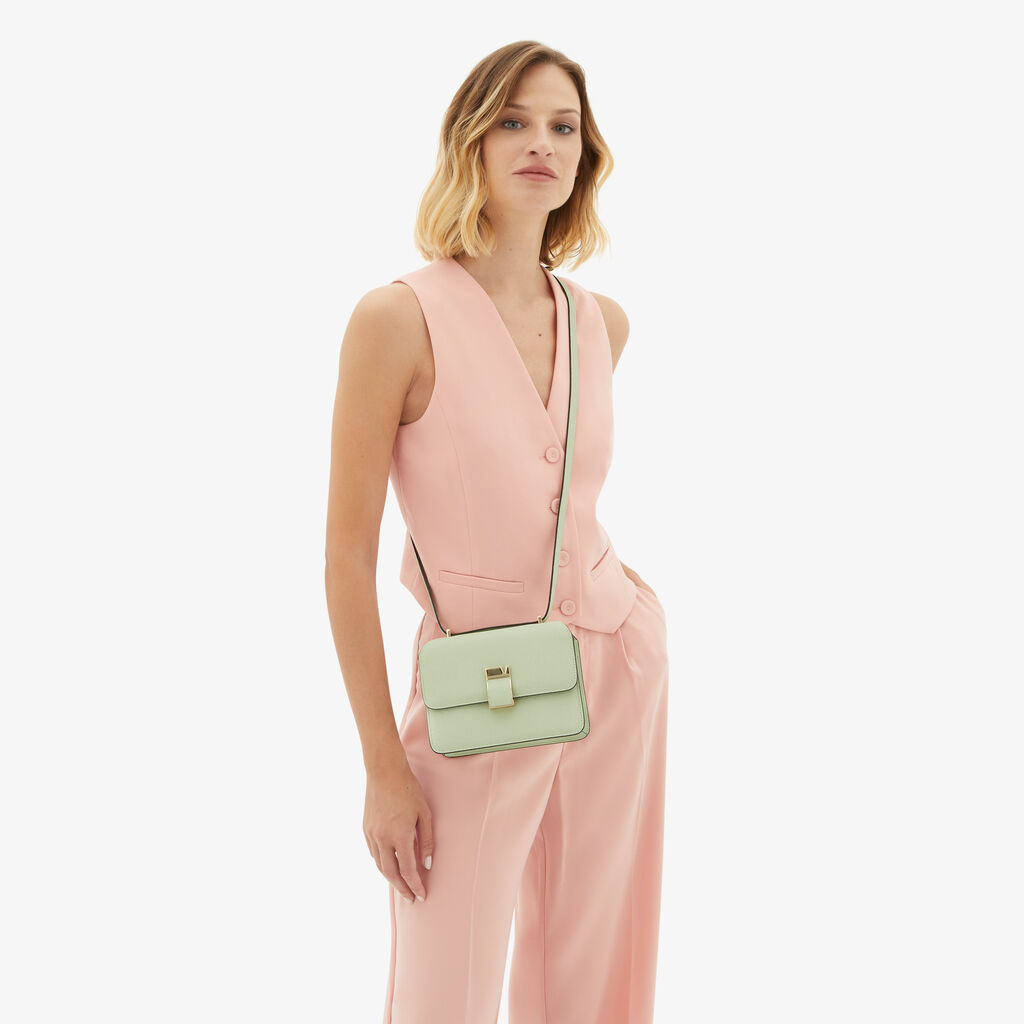Valextra Borsa a tracolla da Donna in Pelle Verde di Lusso | Valextra Online