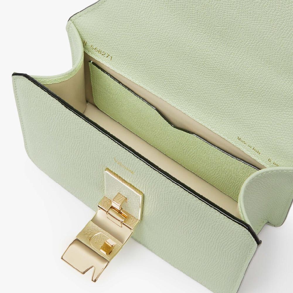 Valextra Borsa a tracolla da Donna in Pelle Verde di Lusso | Valextra Online
