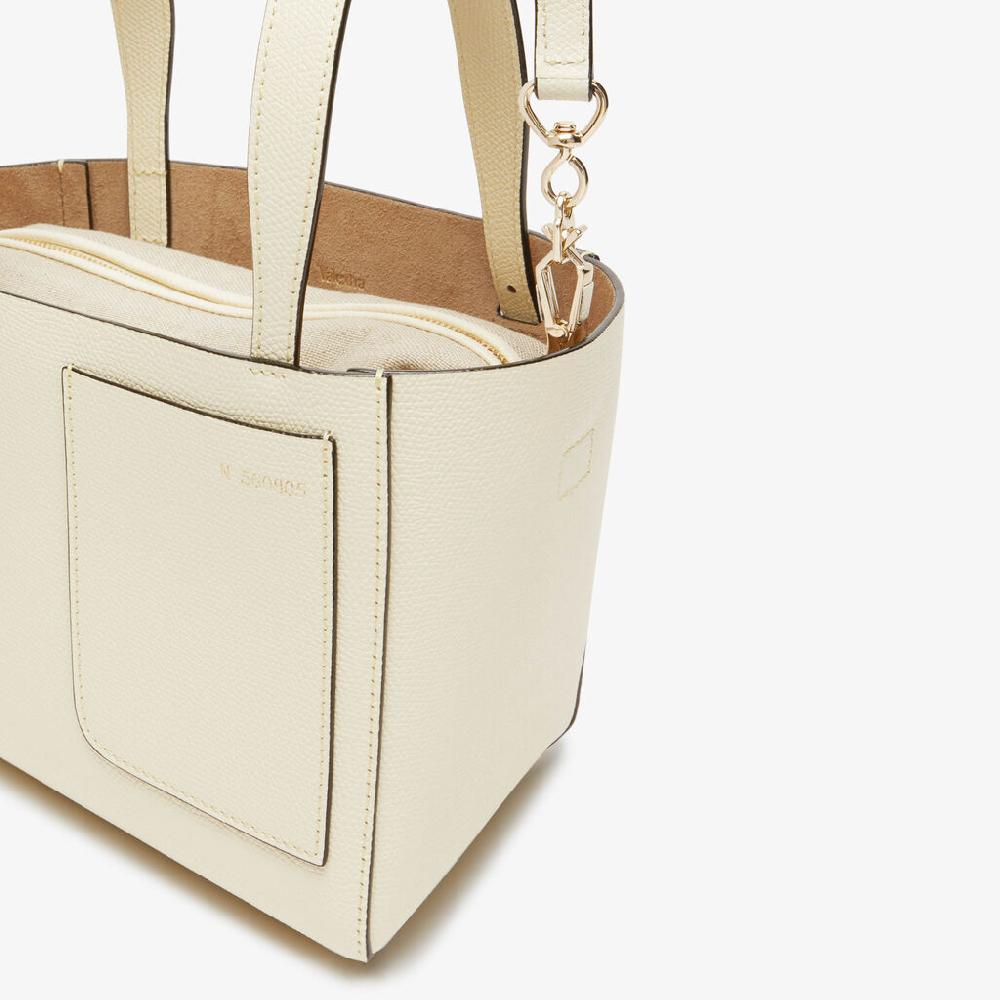 Valextra Borsa Secchiello da Donna in Pelle Bianca | Valextra Soft Outlet