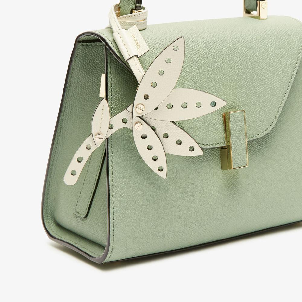 Valextra Charm Engineering Beauty Fiore | Pelle di vitello Millepunte | Bianco Pergamena | Valextra I Più Venduti