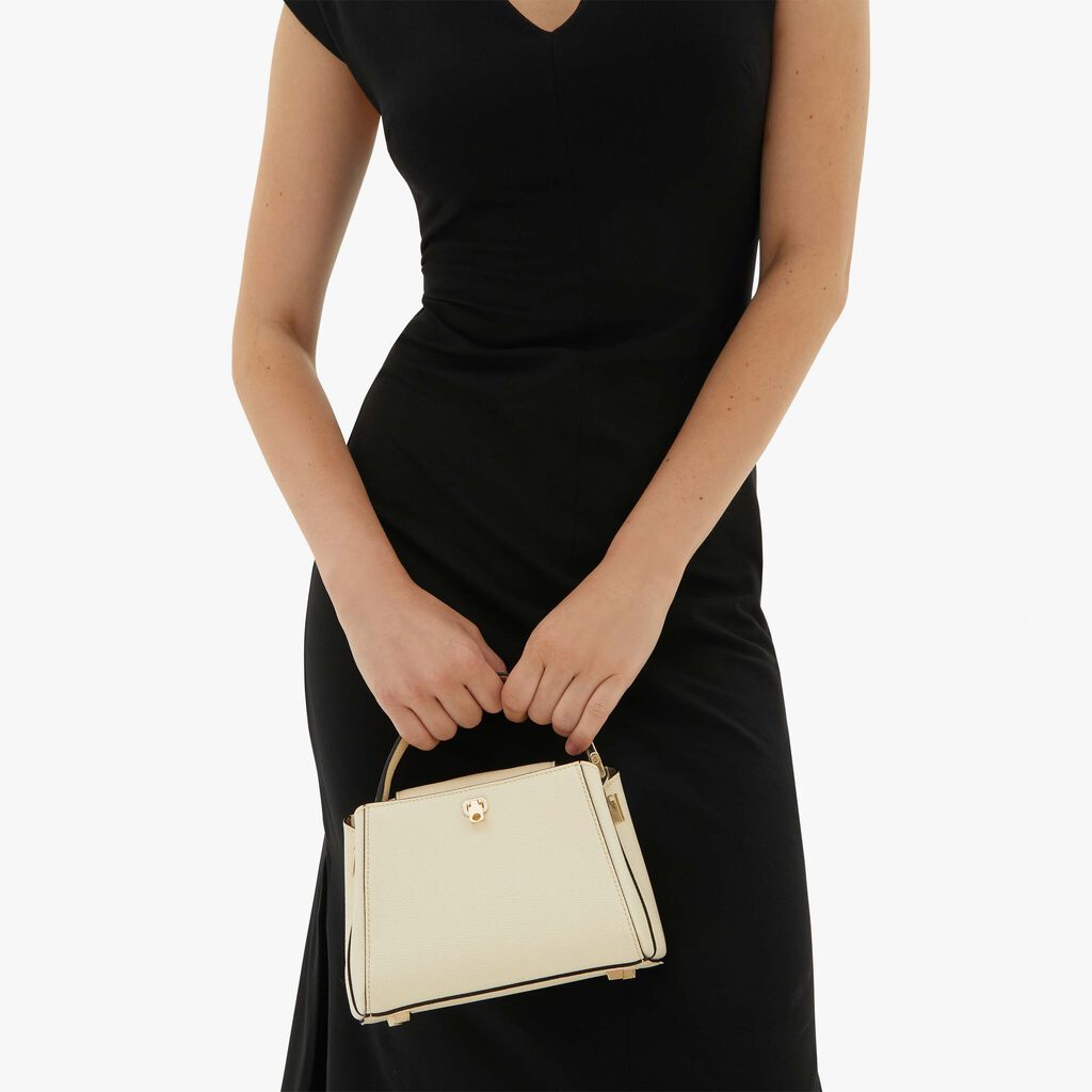 Valextra Borsa a mano Micro in Pelle Bianca | Valextra Brera Vendite Flash