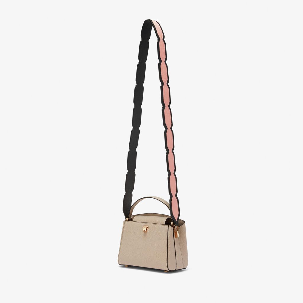 Valextra Tracolla per borsa a mano in Pelle Rosa e Nera | Valextra Negozio
