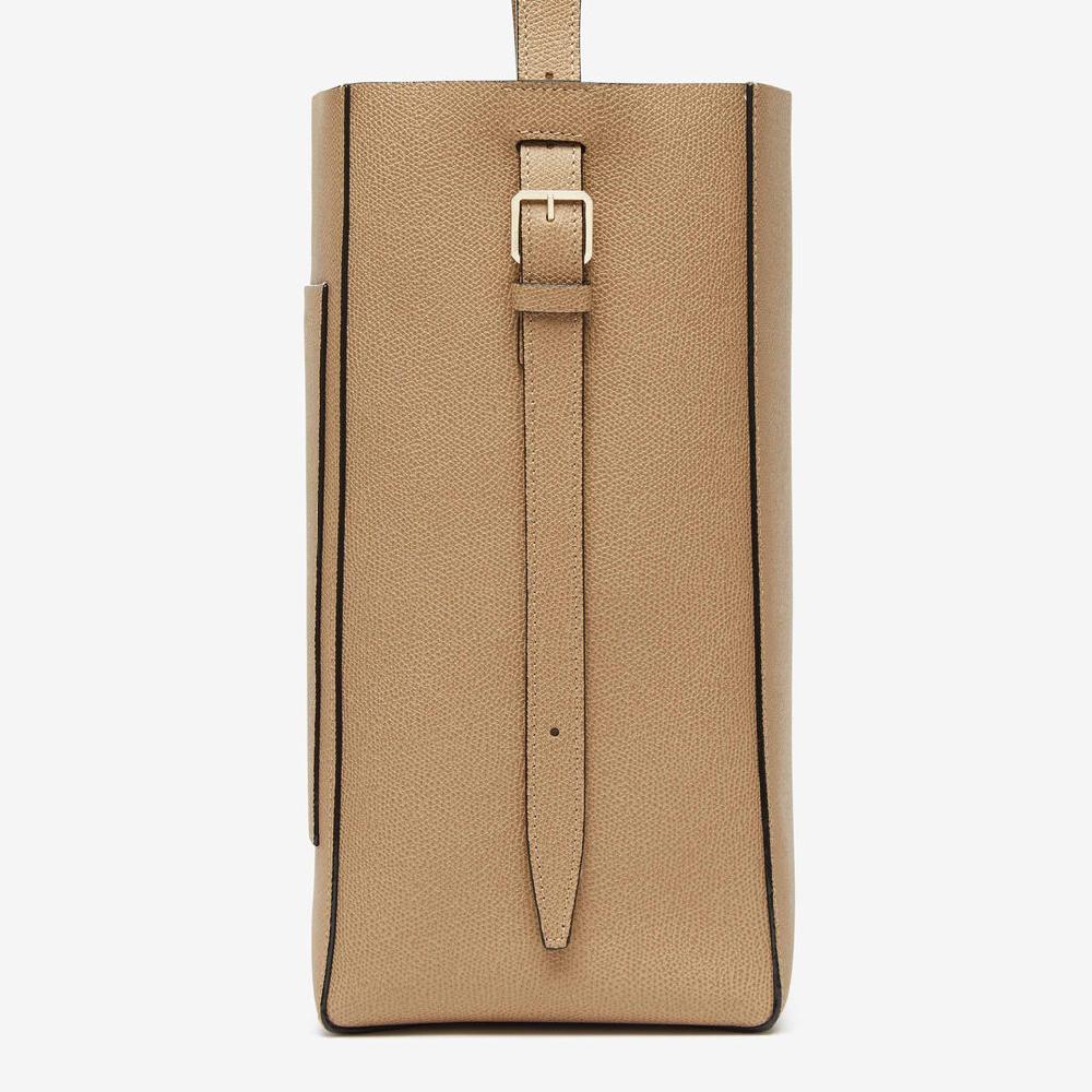 Valextra Borsa a secchiello da Donna in Pelle Beige | Valextra Soft Vendita Economica