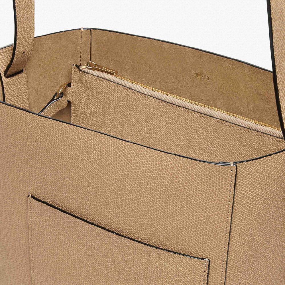 Valextra Borsa a secchiello da Donna in Pelle Beige | Valextra Soft Vendita Economica
