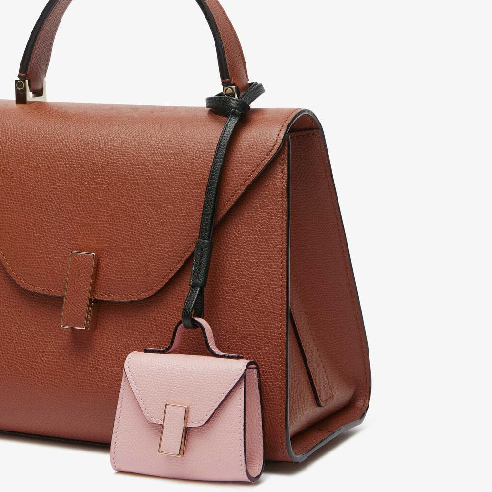Valextra Charm per borsa da Donna in Pelle Rosa | Valextra Iside Prezzo Ridotto