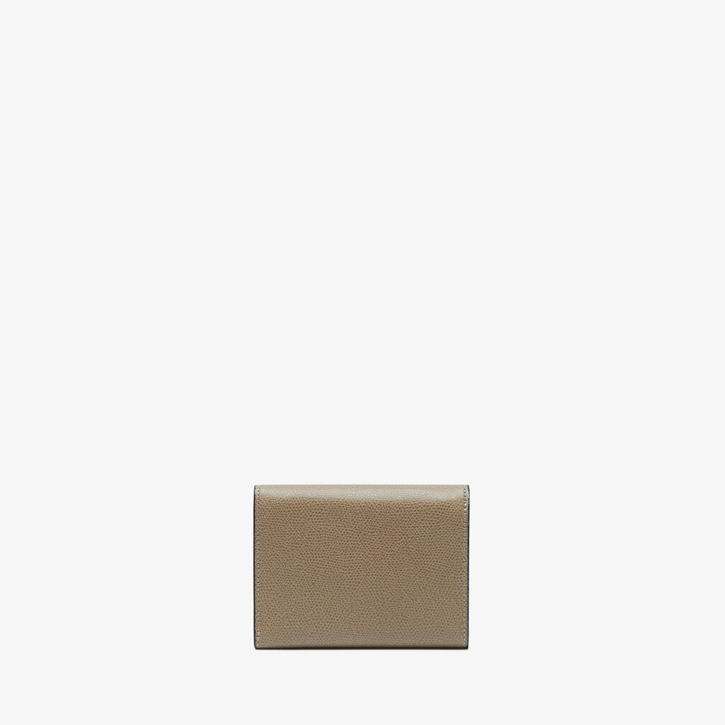 Valextra Portafoglio piccolo in Pelle Marrone Tortora | Valextra Iside Sconto