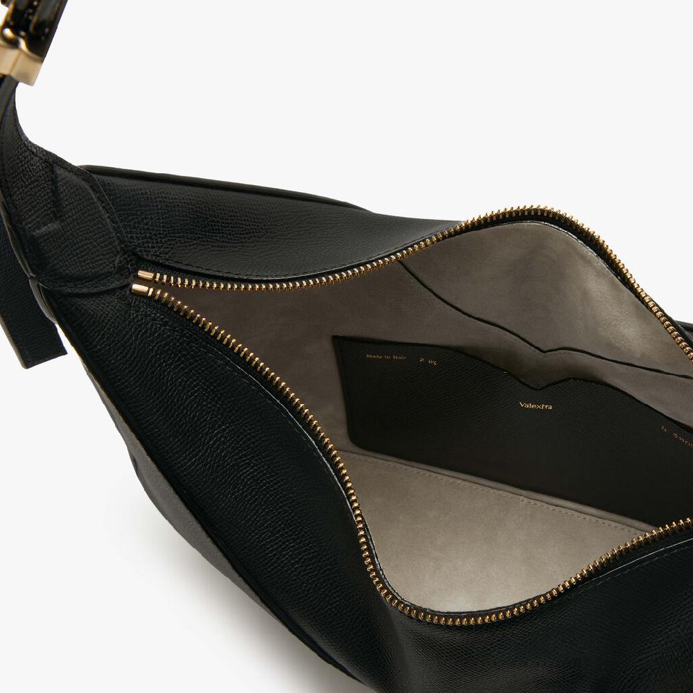 Valextra Borsa a tracolla hobo da Donna in Pelle Nera | Valextra Vivi Hotsell