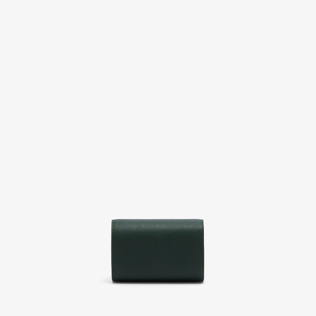 Valextra Porta orologio doppio di Lusso in Pelle Verde | Valextra V-Line Negozio