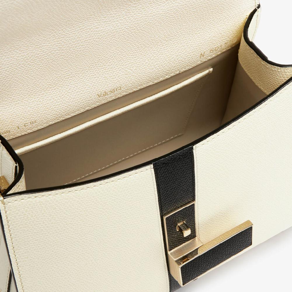Valextra Borsa a mano Donna Lusso Pelle Bianca e Nera | Valextra Iside In Saldo