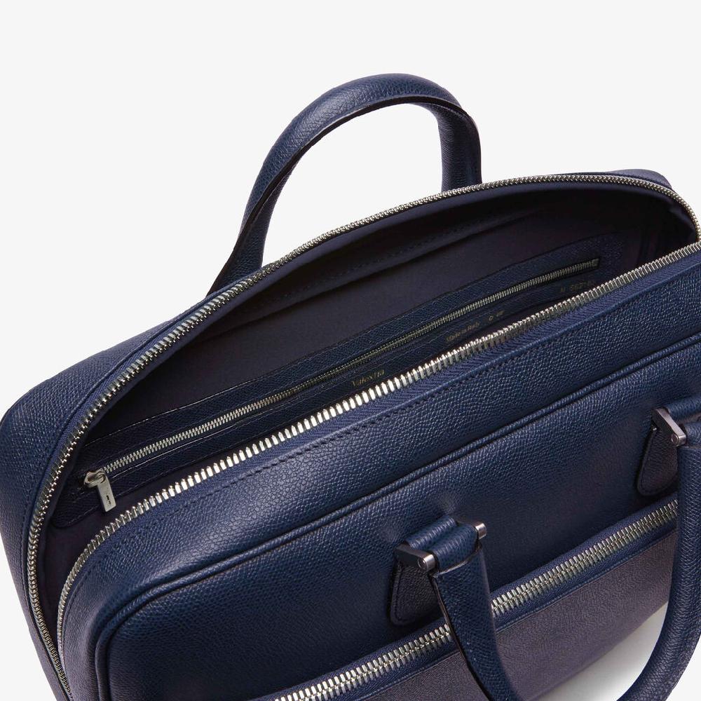 Valextra Borsa business Media in Pelle Blu | Valextra Avietta Lightning offer