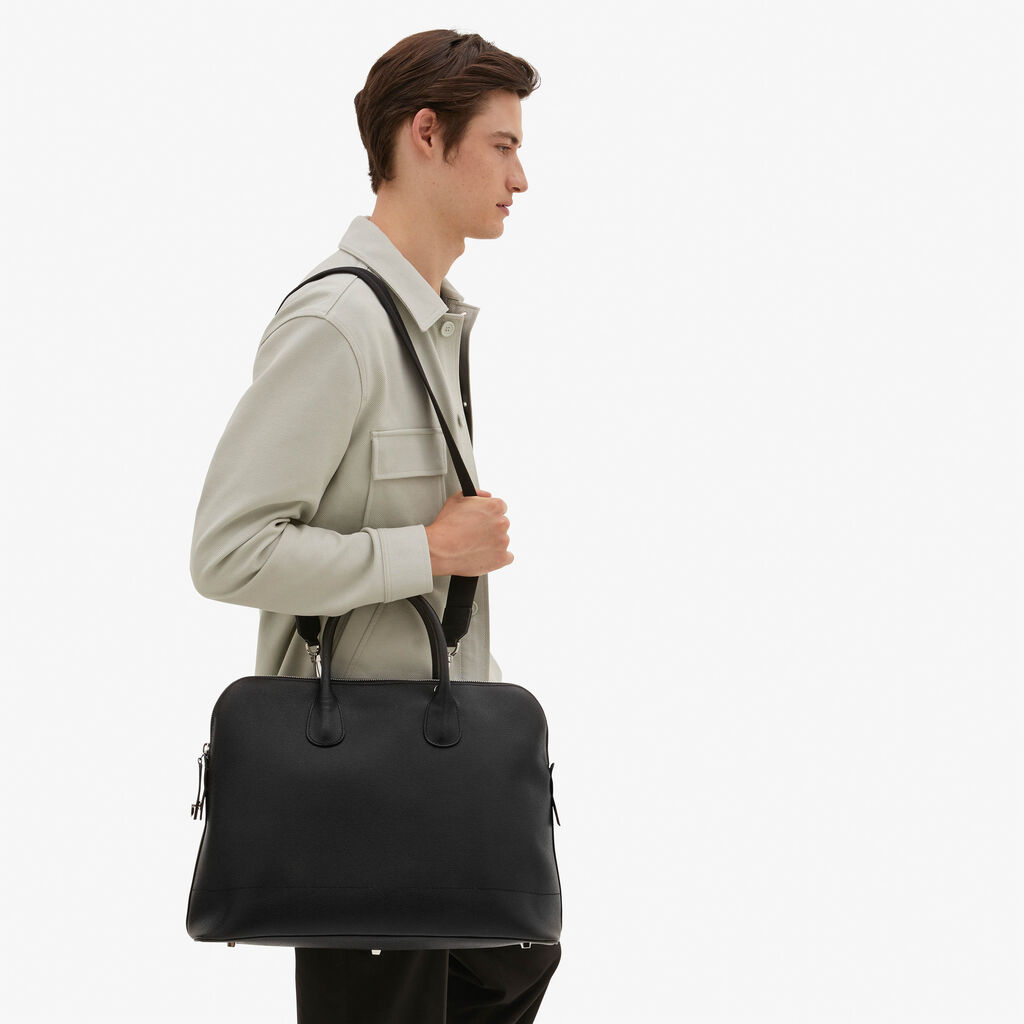 Valextra Borsa tote da ufficio in Pelle Nera con zip | Valextra My Logo Consegna Veloce