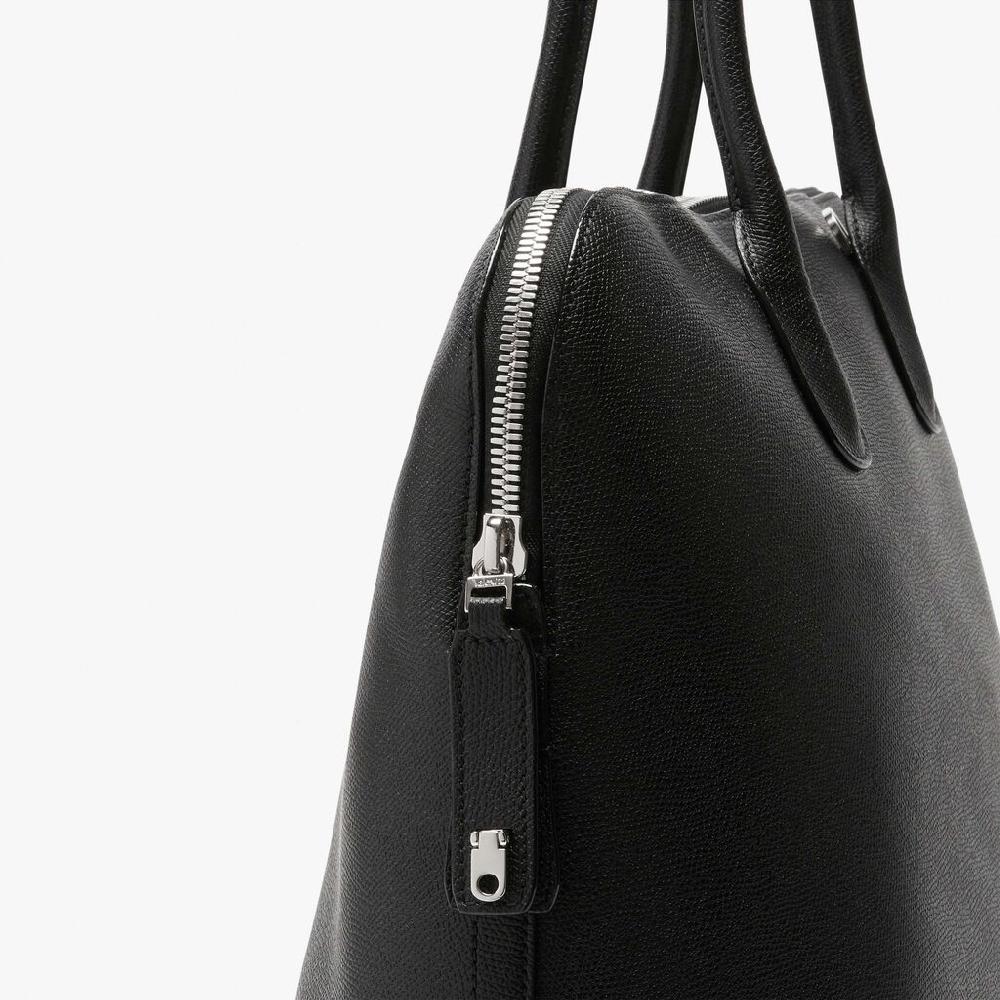 Valextra Borsa tote da ufficio in Pelle Nera con zip | Valextra My Logo Consegna Veloce