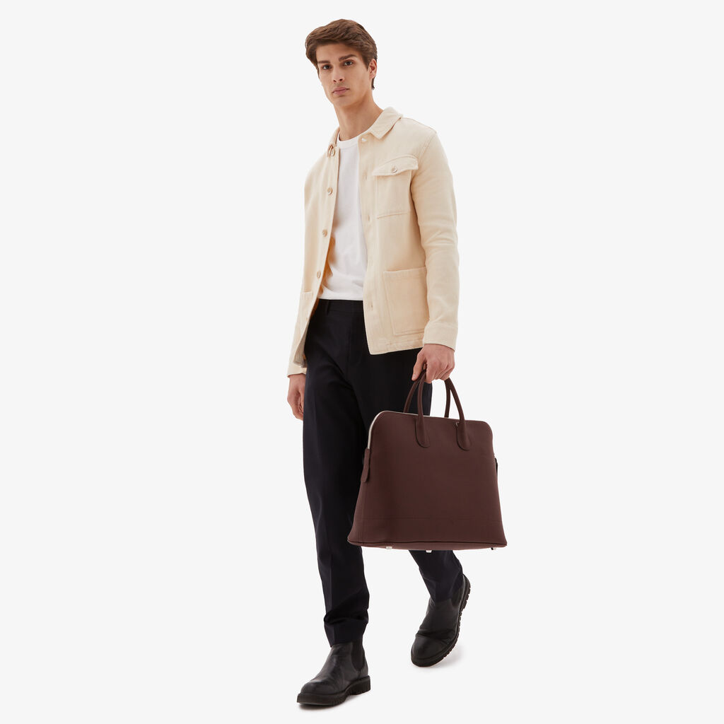 Valextra Tote bag da Uomo in Pelle Marrone | Valextra My Logo Sconti VIP