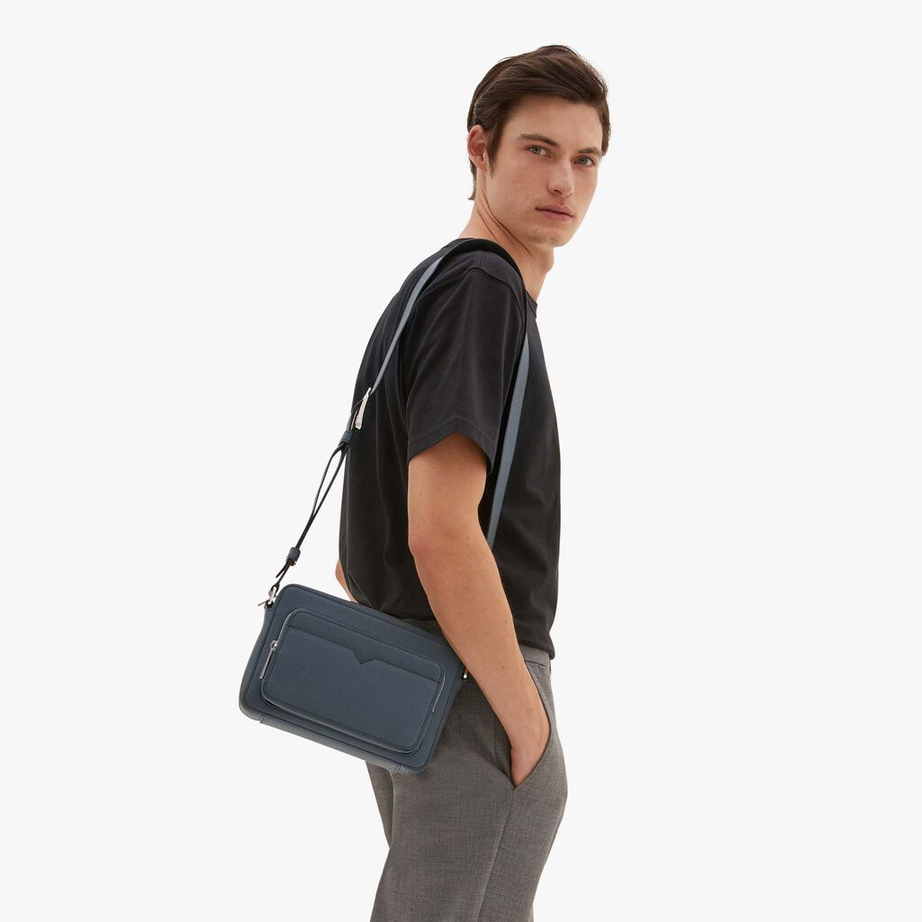 Valextra Borsa compatta da Uomo in Pelle Grigia | Valextra V-Line Fino Al -60%