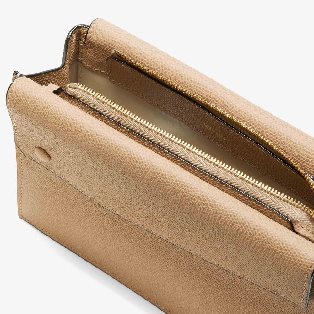Valextra Borsetta a tracolla piccola in Pelle Beige | Valextra Pocket Shopping Online