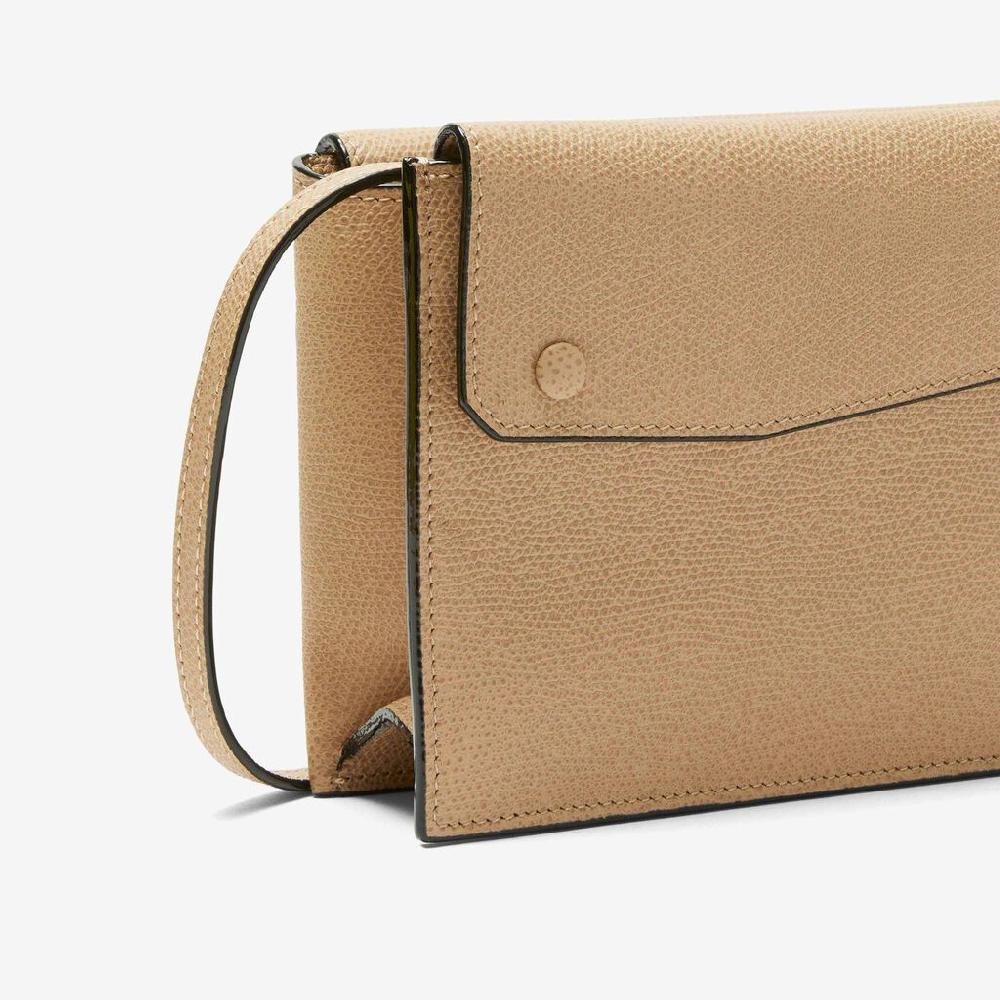 Valextra Borsetta a tracolla piccola in Pelle Beige | Valextra Pocket Shopping Online