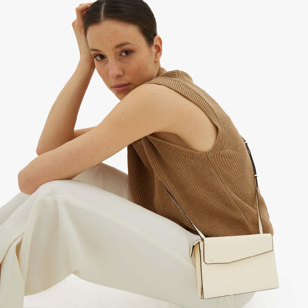 Valextra Borsetta piccola Mini in Pelle Bianca | Valextra Pocket Affare Del Giorno
