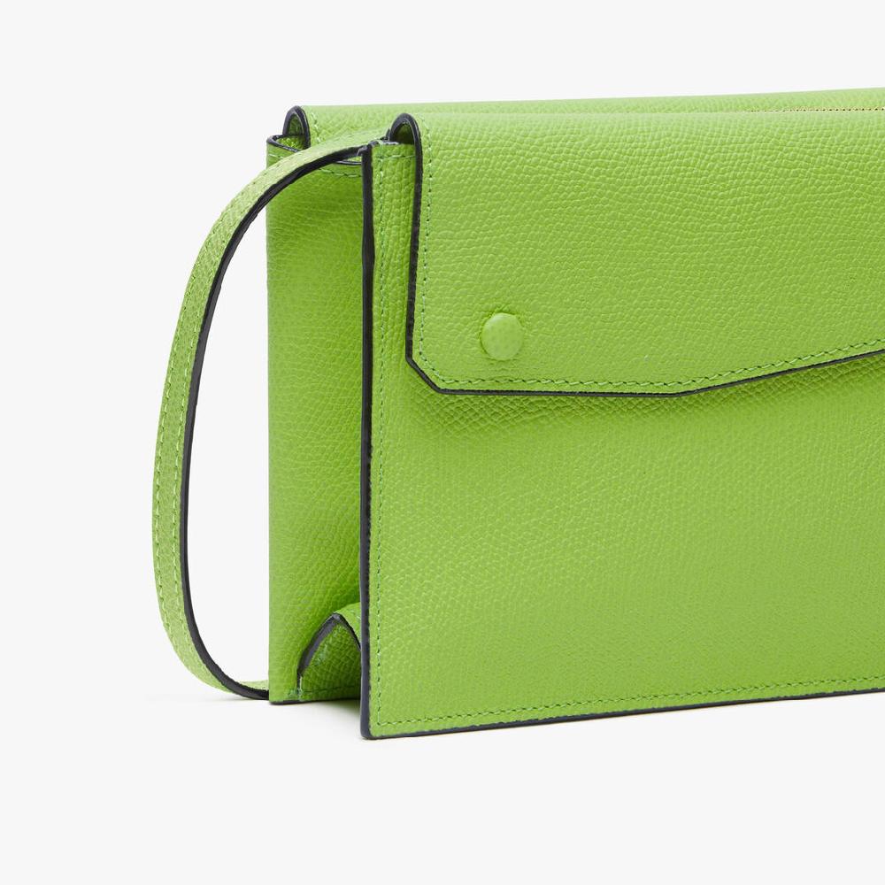 Valextra Borsa a tracolla da Donna in Pelle Verde | Valextra Pocket Sottocosto