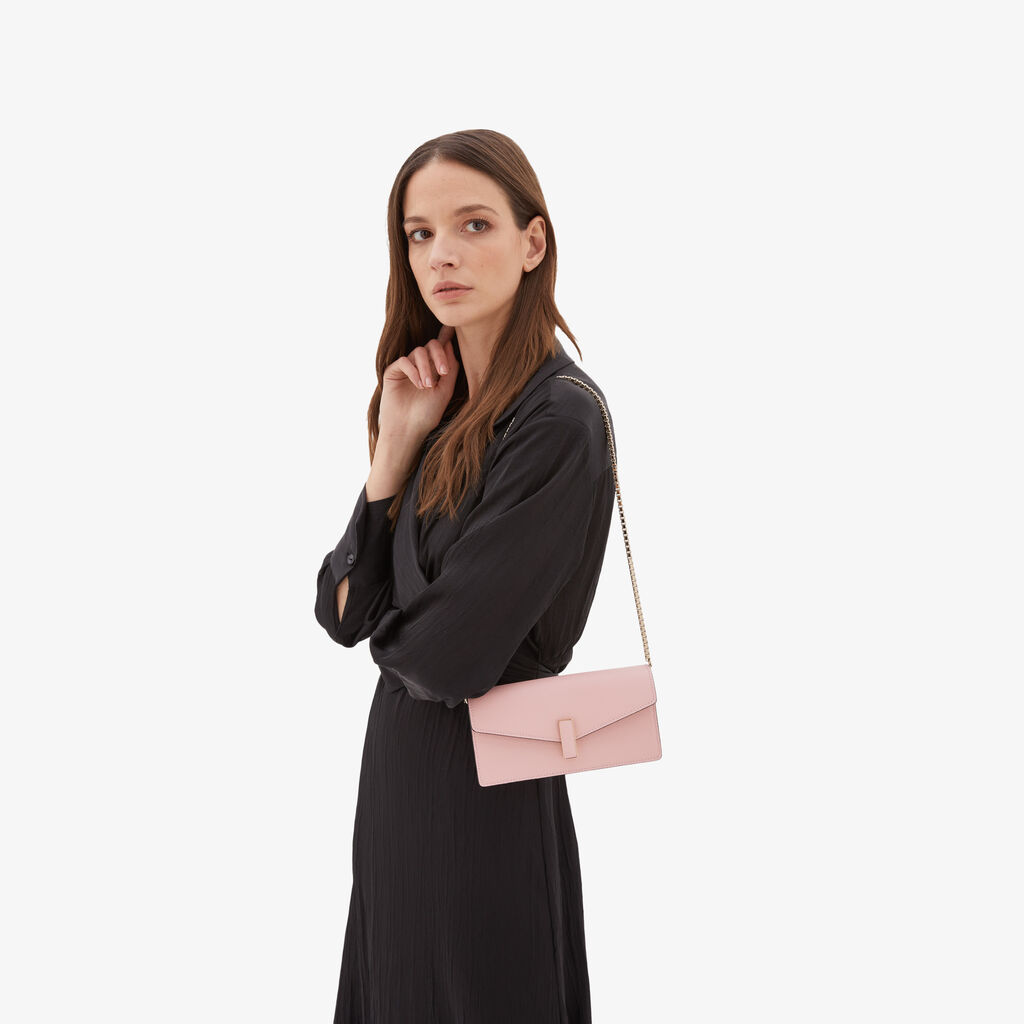 Valextra Borsetta clutch compatta in Pelle Rosa | Valextra Iside Offerta