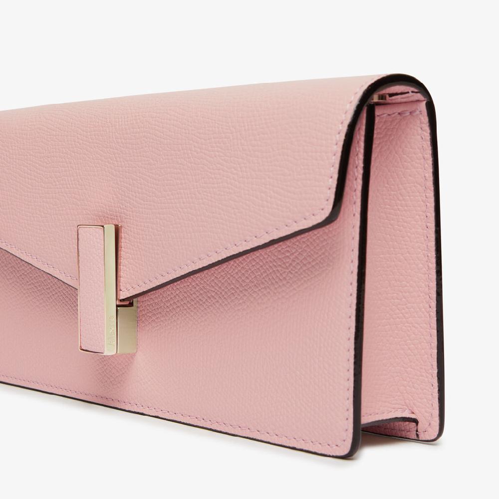 Valextra Borsetta clutch compatta in Pelle Rosa | Valextra Iside Offerta