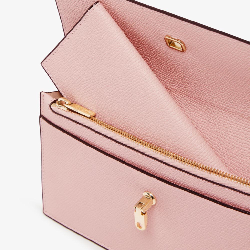 Valextra Portafoglio versatile grande in Pelle Rosa | Valextra Brera Saldi