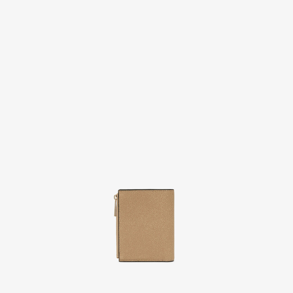 Valextra Portafoglio bifold con bottone di Lusso in Pelle Beige | Valextra Solo un giorno rimasto