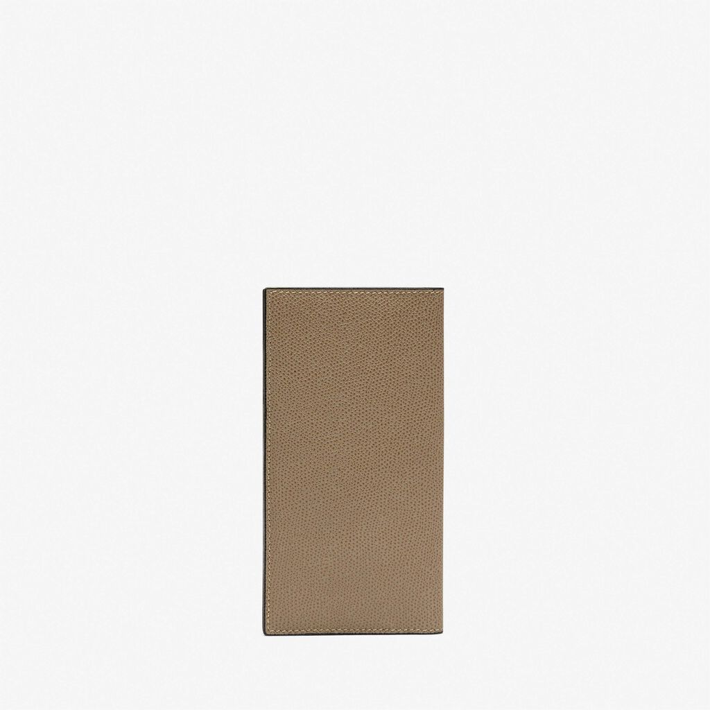 Valextra Portafoglio verticale bifold in Pelle Marrone Tortora | Valextra Negozio