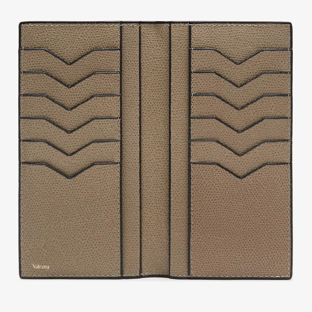Valextra Portafoglio verticale bifold in Pelle Marrone Tortora | Valextra Negozio