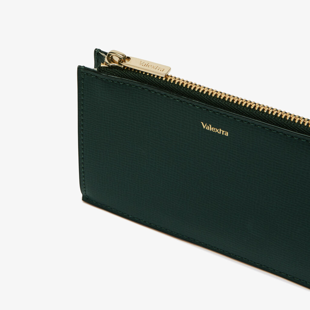 Valextra Portamonete da Donna in Pelle Verde di Lusso | Valextra Italy
