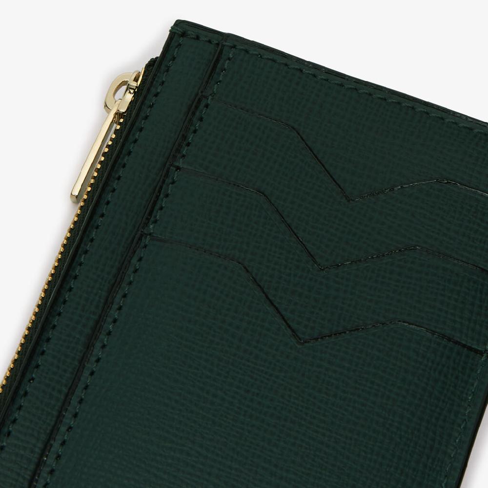 Valextra Portamonete da Donna in Pelle Verde di Lusso | Valextra Italy