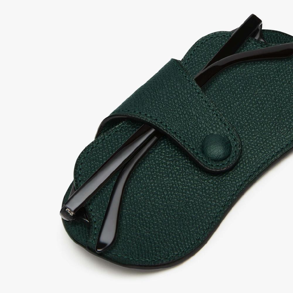 Valextra Custodia occhiali in Pelle Verde | Valextra Italia