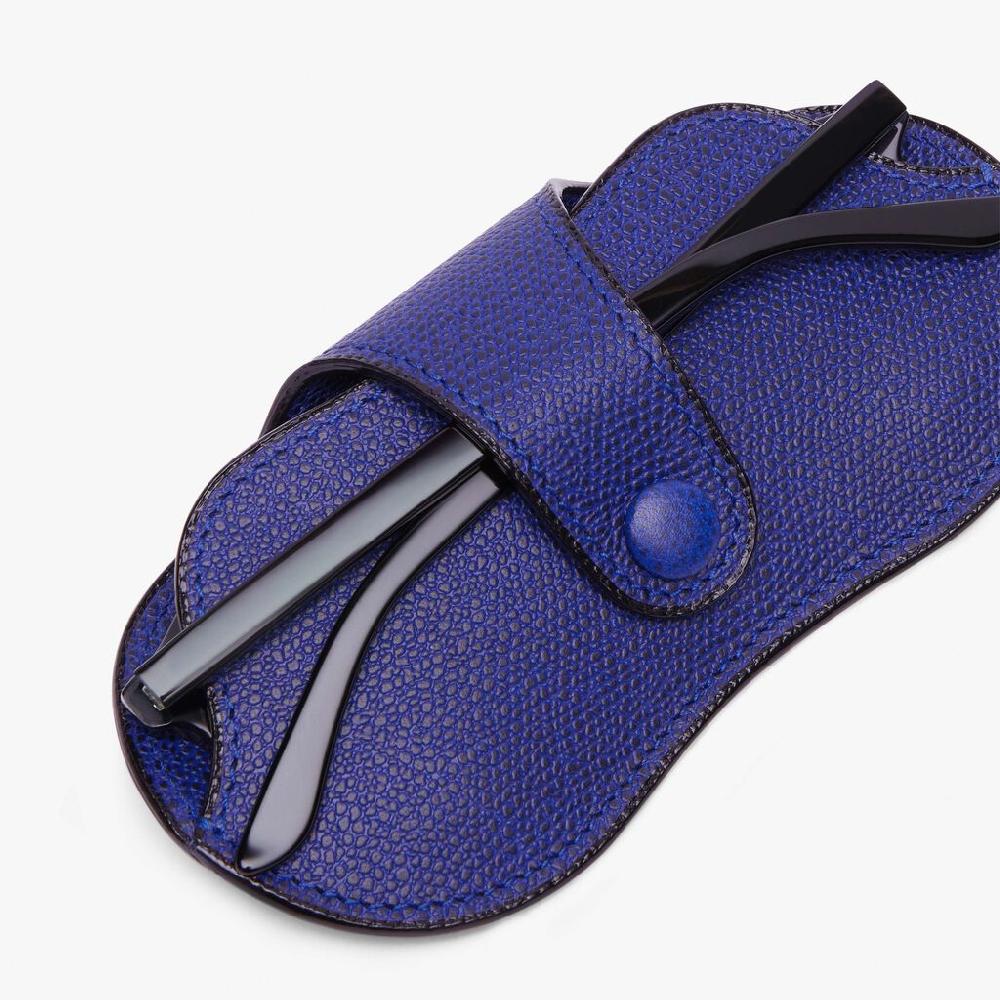 Valextra Custodia occhiali morbida in Pelle Blu | Valextra 2025