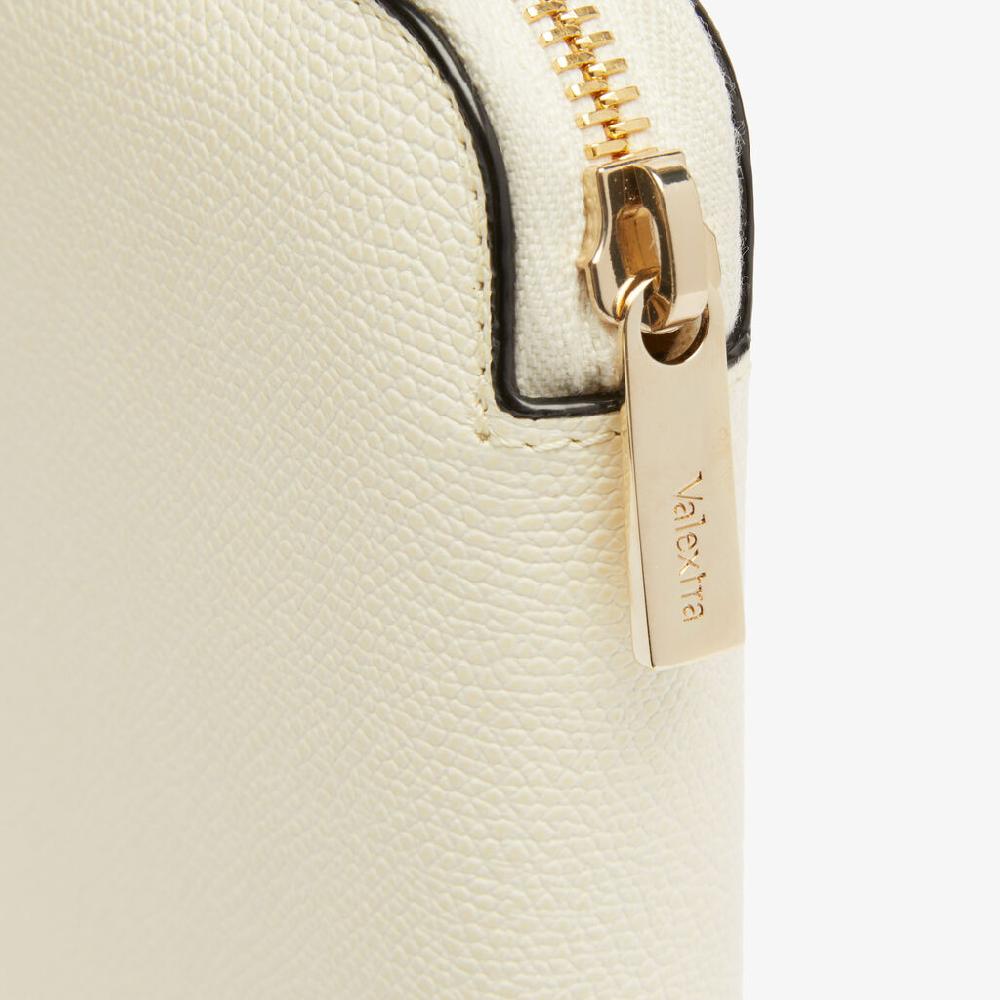 Valextra Portafoglio da Donna di Lusso in Pelle Bianca | Valextra Zip Around Promozione