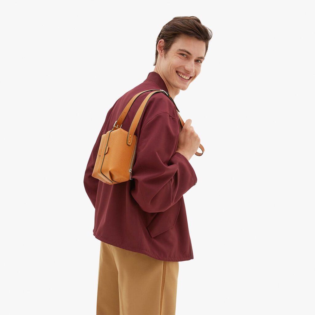 Valextra Borsa a mano Mini in Pelle Marrone | Valextra Tric Trac Soddisfazione Garantita