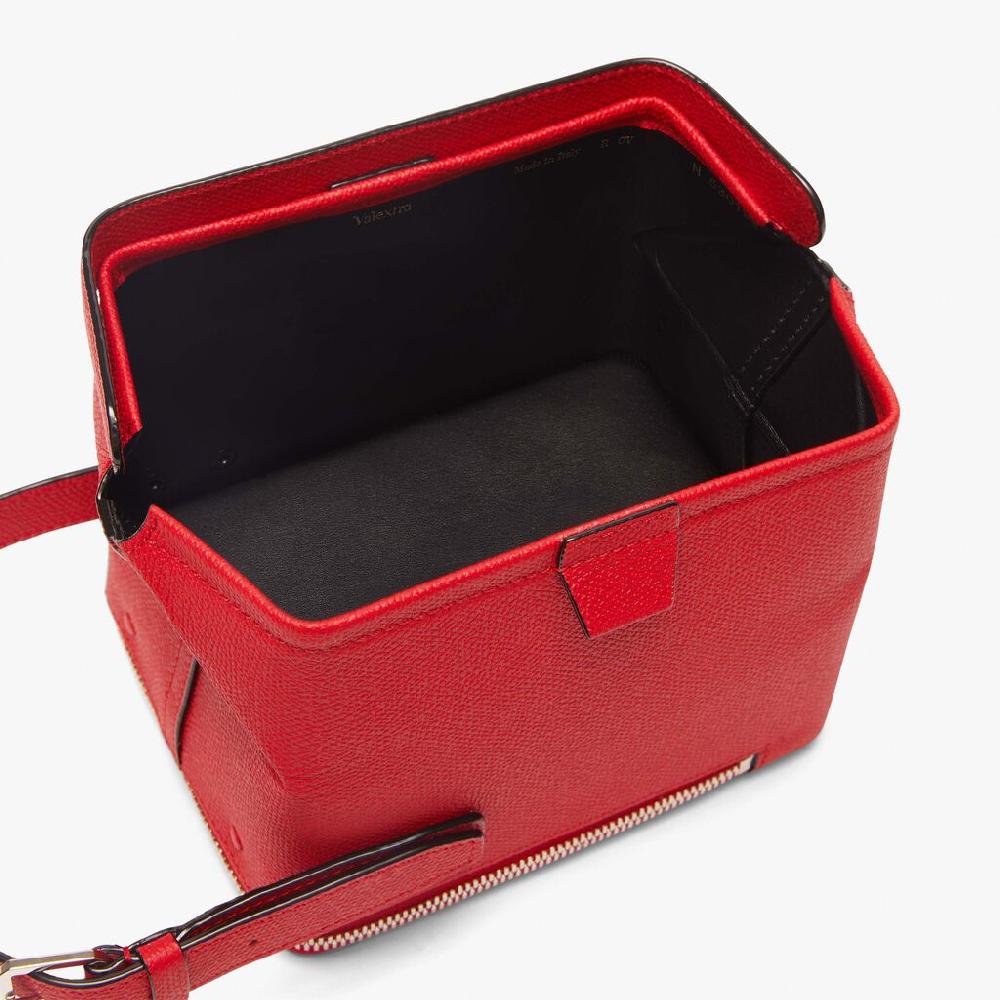 Valextra Borsa a tracolla piccola in Pelle Rossa | Valextra Tric Trac Qualità Garantita