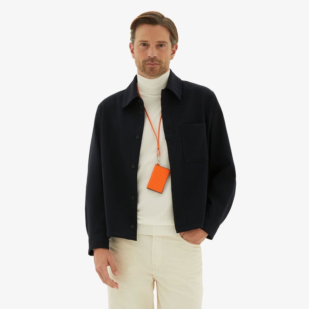 Valextra Porta carte con laccio da Donna in Pelle Arancione | Valextra Negozi Online
