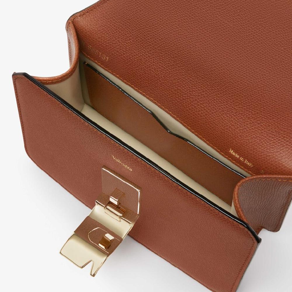 Valextra Borsa a tracolla da Donna in Pelle Marrone di Lusso | Valextra Shopping Online