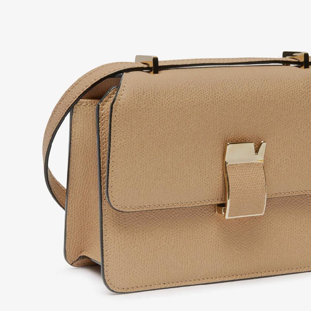 Valextra Borsetta a tracolla Mini da Donna in Pelle Beige | Valextra Affare Del Giorno