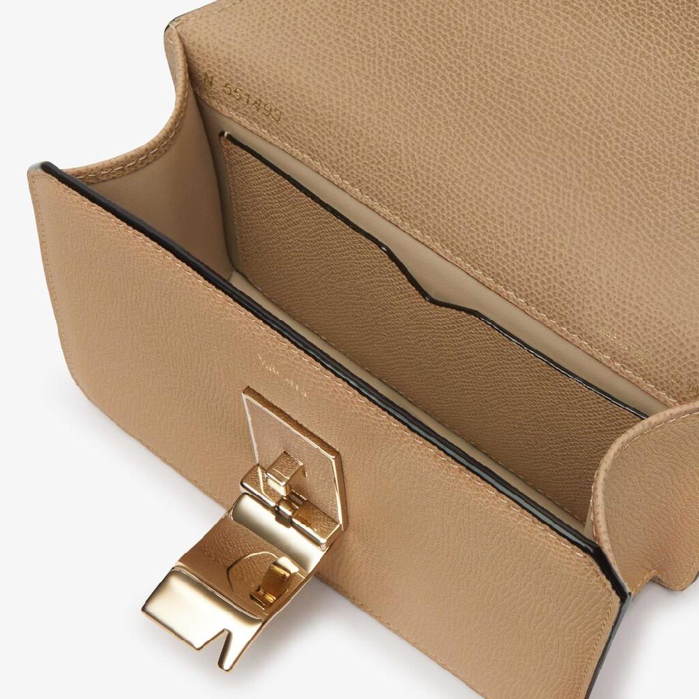 Valextra Borsetta a tracolla Mini da Donna in Pelle Beige | Valextra Affare Del Giorno