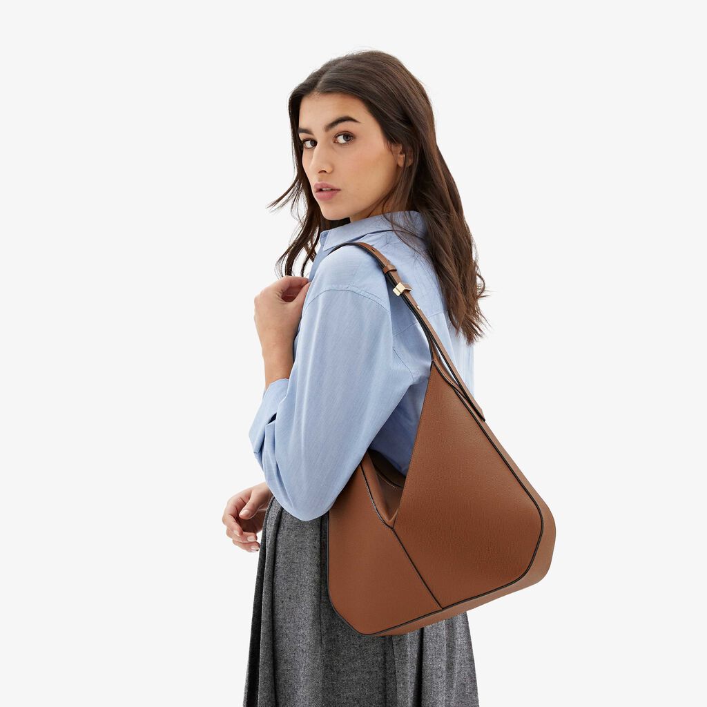 Valextra Borsa hobo da Donna di Lusso in pelle Marrone | Valextra Vivi Prezzo Ridotto