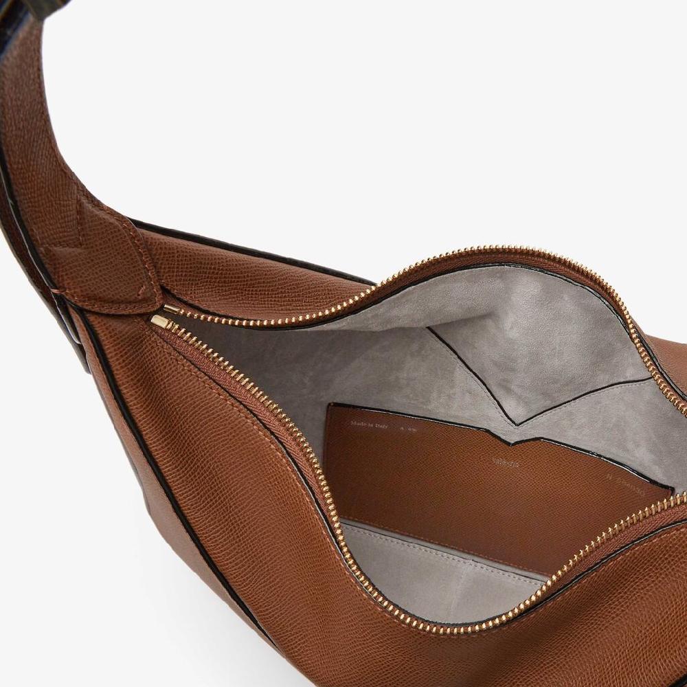 Valextra Borsa hobo da Donna di Lusso in pelle Marrone | Valextra Vivi Prezzo Ridotto
